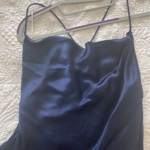 Aritzia Satin Slip Diamanté Dress
